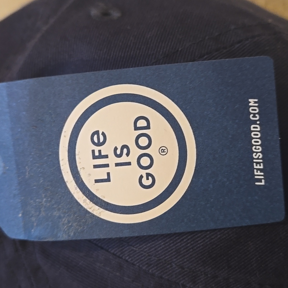 New Life Is Good Darkest Blue "Good Vibes" Brian Wilson Tribute Embroidered Hat - Picture 2 of 9